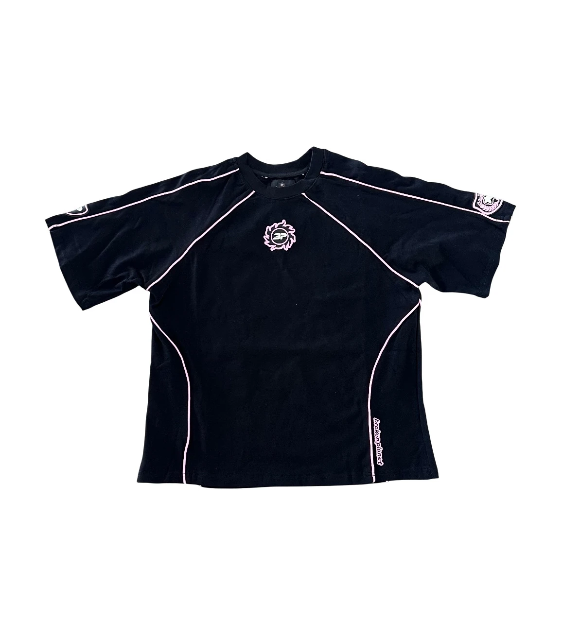 Broken Planet Performance T-shirt Midnight Black Pink