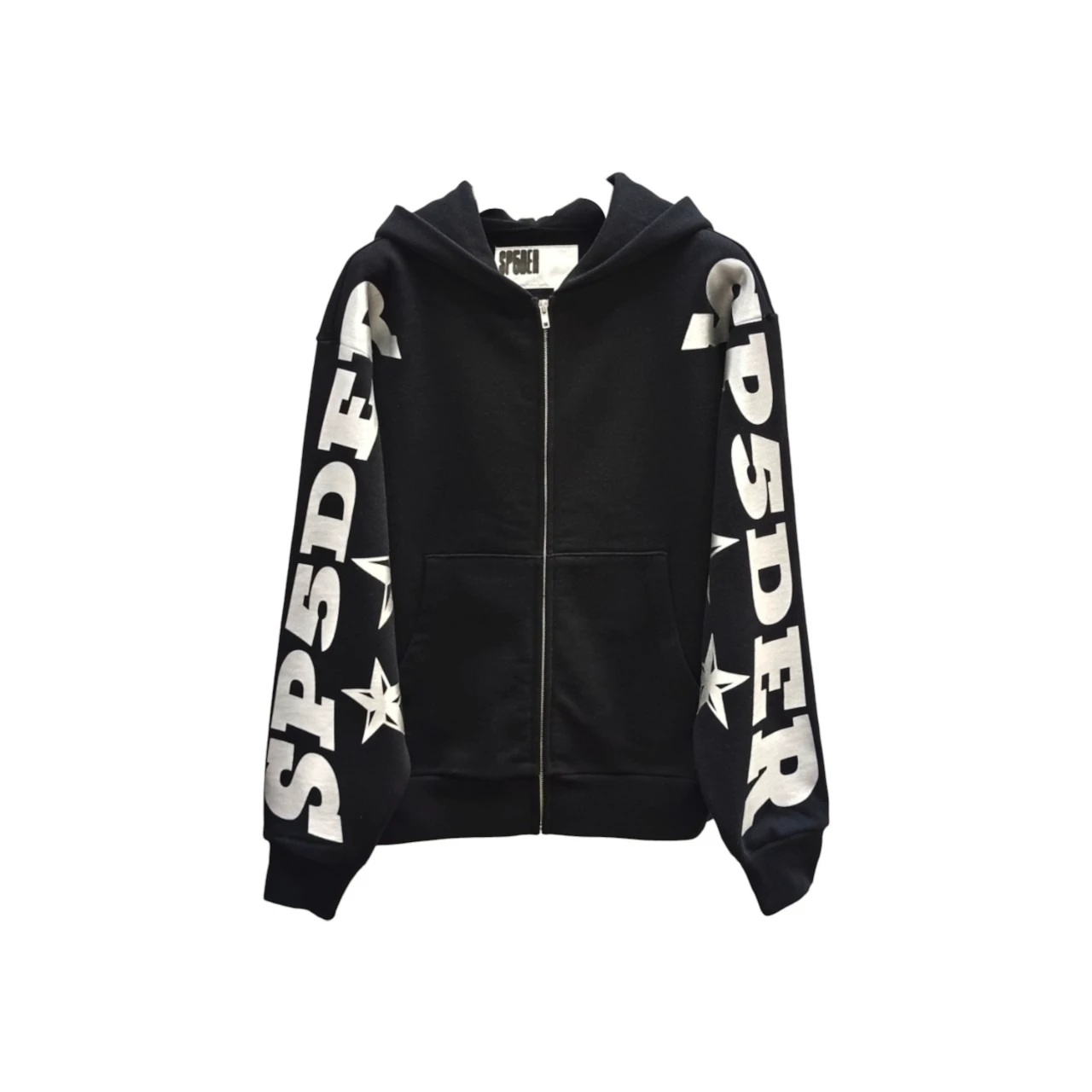 Sp5der MX555 Zip Up Hoodie Black
