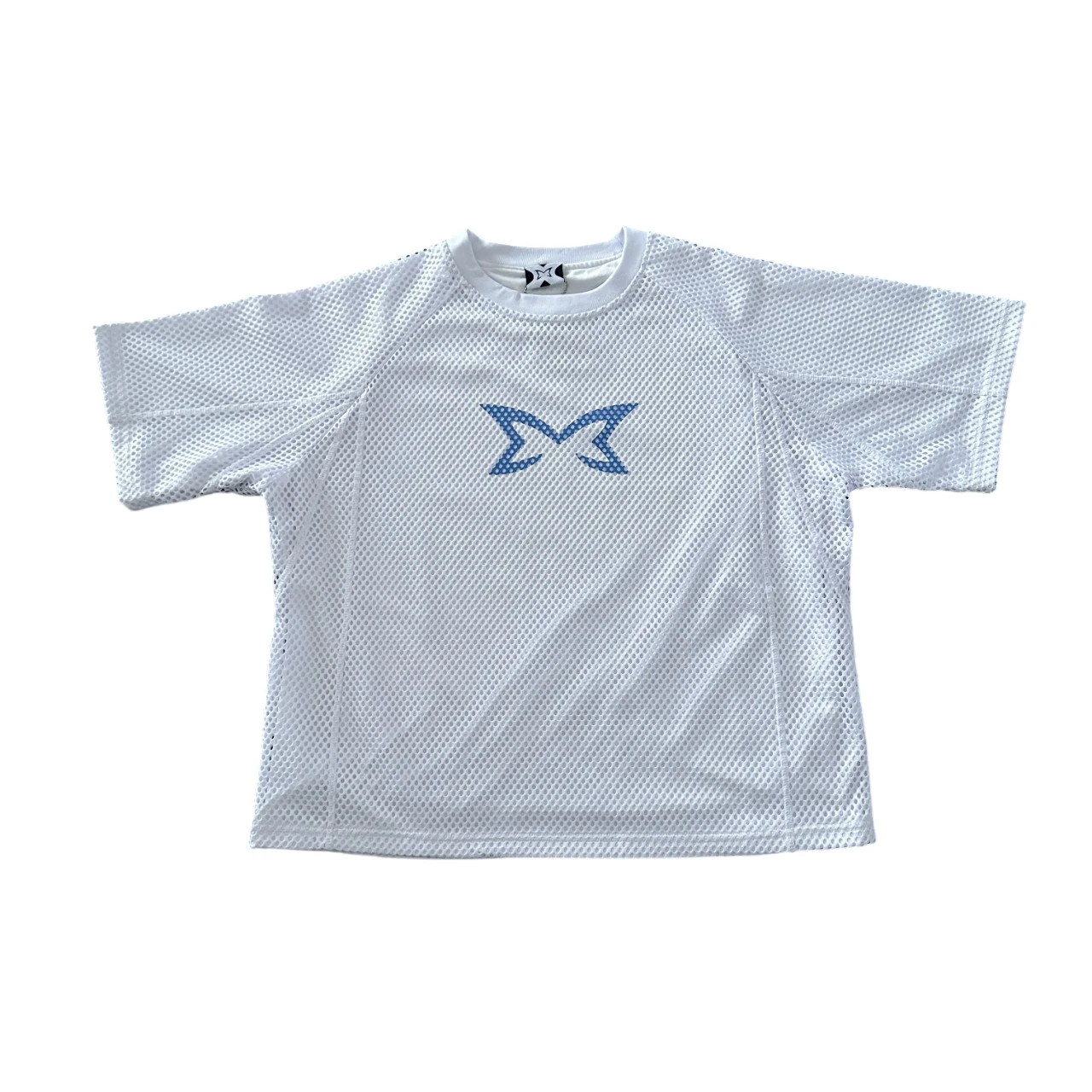 Mertra White Mesh Tee
