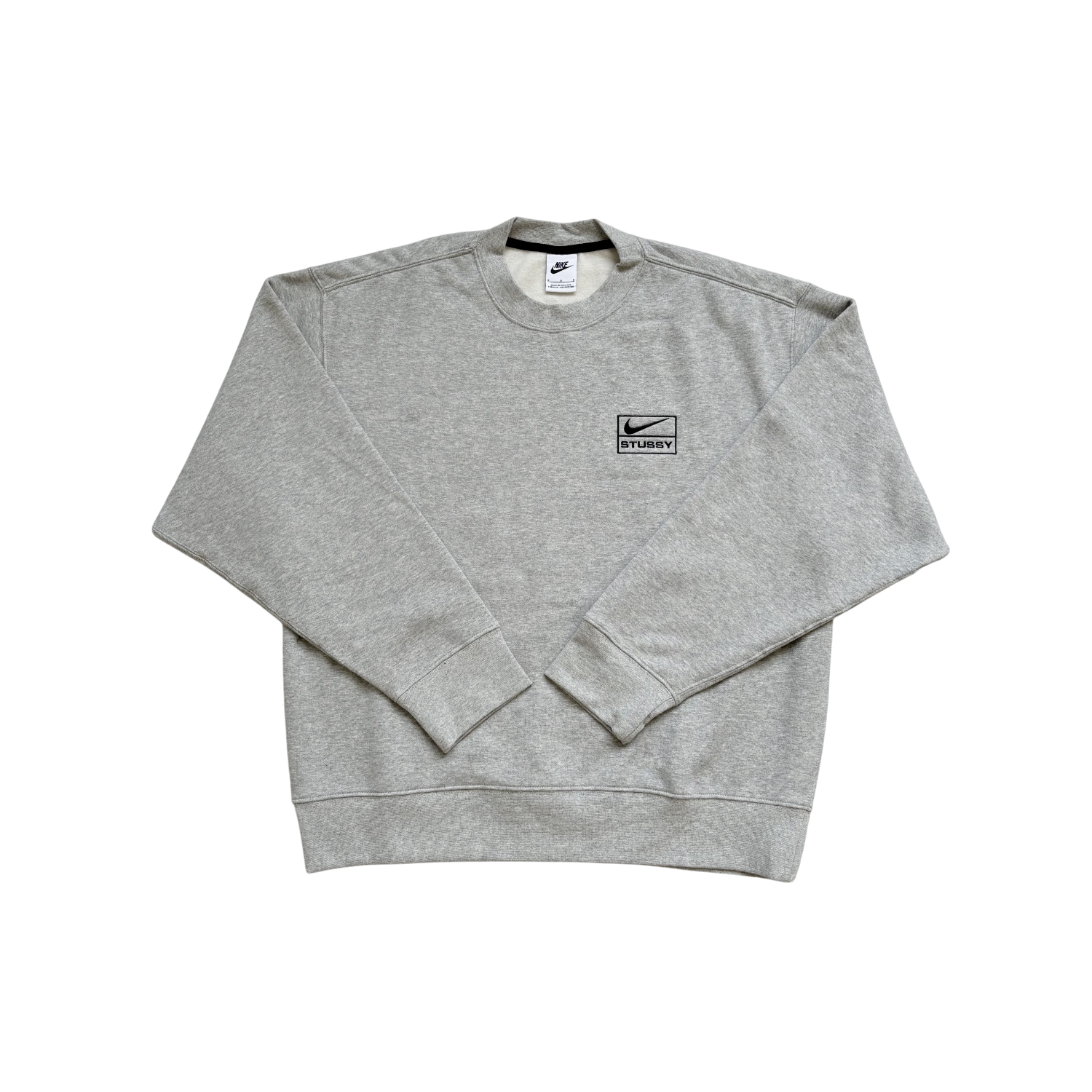 Stussy X Nike Crew Fleece Sweaters Grey