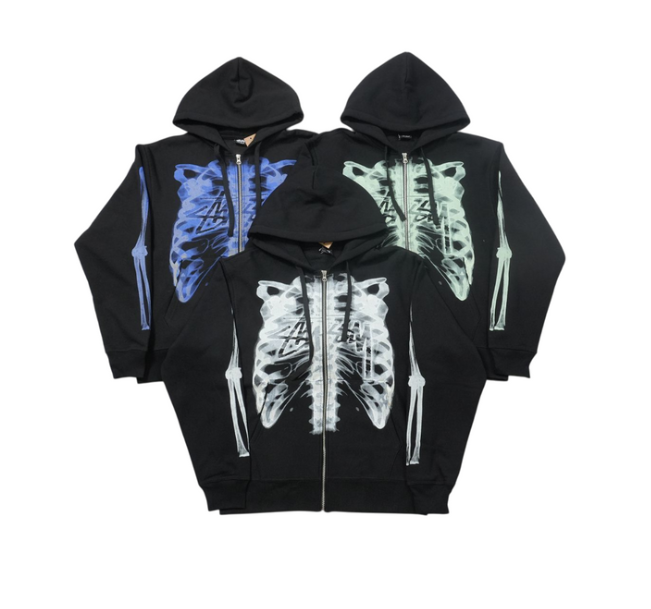 Stussy Rib Cage Zip Hoodies